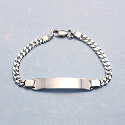 boys id bracelet sterling silver